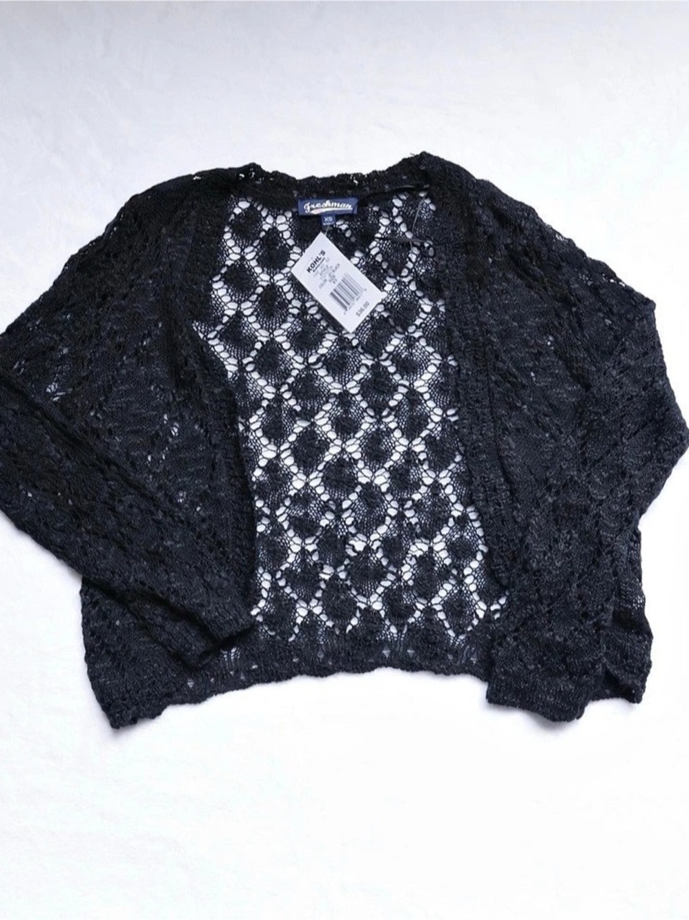 Kohl's Black Laced Women's Cardigan, XS